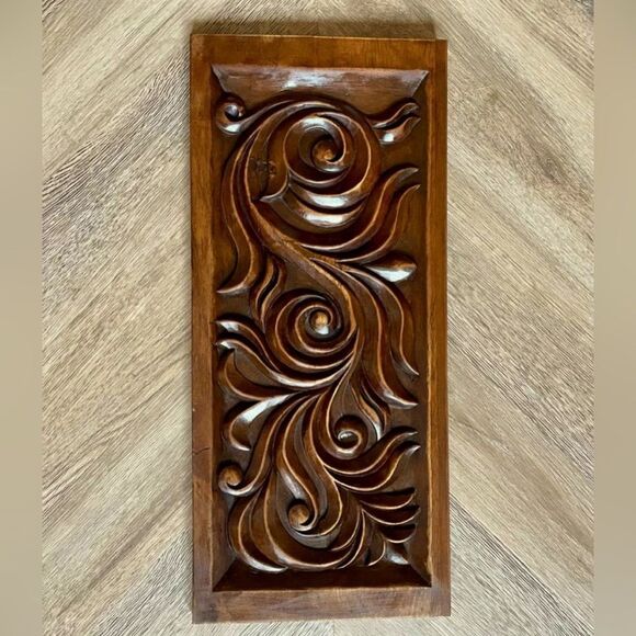 ♥️ OOAK Carved Polynesian Wooden Wall Art - Picture 5 of 5